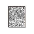 Picture of Detailed Floral Sketch _GroupedProduct_Rectangle_Portrait_Canvas_Framed_