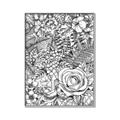 Picture of Detailed Floral Sketch _GroupedProduct_Rectangle_Portrait_Canvas_Framed_