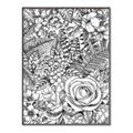 Picture of Detailed Floral Sketch _GroupedProduct_Rectangle_Portrait_Canvas_Framed_