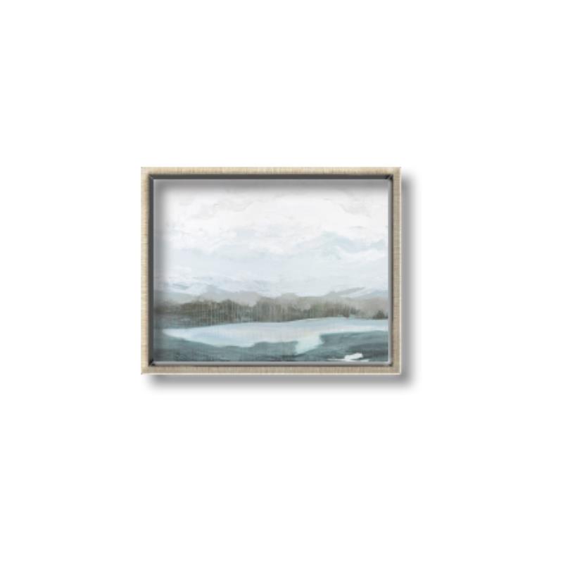 Picture of Slow Waters Teal  _GroupedProduct_Rectangle_Landscape_Canvas_Framed_