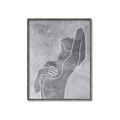 Picture of Hold a Pose Gray _GroupedProduct_Rectangle_Portrait_Canvas_Framed_