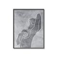 Picture of Hold a Pose Gray _GroupedProduct_Rectangle_Portrait_Canvas_Framed_