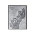 Picture of Hold a Pose Gray _GroupedProduct_Rectangle_Portrait_Canvas_Framed_
