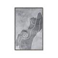 Picture of Hold a Pose Gray _GroupedProduct_Rectangle_Portrait_Canvas_Framed_