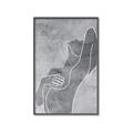 Picture of Hold a Pose Gray _GroupedProduct_Rectangle_Portrait_Canvas_Framed_