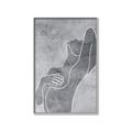 Picture of Hold a Pose Gray _GroupedProduct_Rectangle_Portrait_Canvas_Framed_
