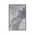 Picture of Hold a Pose Gray _GroupedProduct_Rectangle_Portrait_Canvas_Framed_