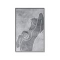 Picture of Hold a Pose Gray _GroupedProduct_Rectangle_Portrait_Canvas_Framed_