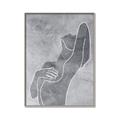 Picture of Hold a Pose Gray _GroupedProduct_Rectangle_Portrait_Canvas_Framed_