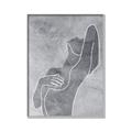 Picture of Hold a Pose Gray _GroupedProduct_Rectangle_Portrait_Canvas_Framed_