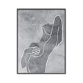 Picture of Hold a Pose Gray _GroupedProduct_Rectangle_Portrait_Canvas_Framed_