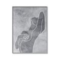 Picture of Hold a Pose Gray _GroupedProduct_Rectangle_Portrait_Canvas_Framed_