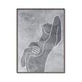 Picture of Hold a Pose Gray _GroupedProduct_Rectangle_Portrait_Canvas_Framed_