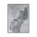 Picture of Hold a Pose Gray _GroupedProduct_Rectangle_Portrait_Canvas_Framed_
