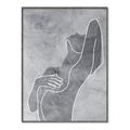 Picture of Hold a Pose Gray _GroupedProduct_Rectangle_Portrait_Canvas_Framed_