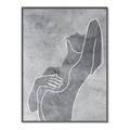 Picture of Hold a Pose Gray _GroupedProduct_Rectangle_Portrait_Canvas_Framed_