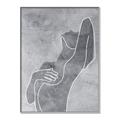 Picture of Hold a Pose Gray _GroupedProduct_Rectangle_Portrait_Canvas_Framed_