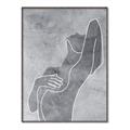 Picture of Hold a Pose Gray _GroupedProduct_Rectangle_Portrait_Canvas_Framed_