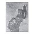 Picture of Hold a Pose Gray _GroupedProduct_Rectangle_Portrait_Canvas_Framed_