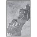 Picture of Hold a Pose Gray _GroupedProduct_Rectangle_Portrait_Canvas_Framed_