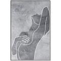 Picture of Hold a Pose Gray _GroupedProduct_Rectangle_Portrait_Canvas_Framed_