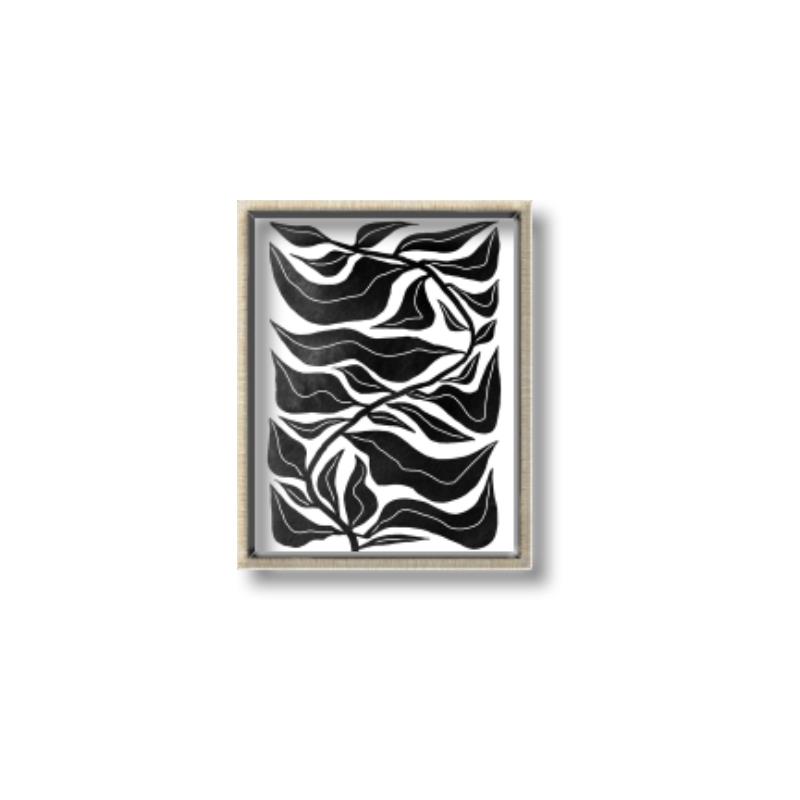 Picture of Noir Leaves II  _GroupedProduct_Rectangle_Portrait_Canvas_Framed_