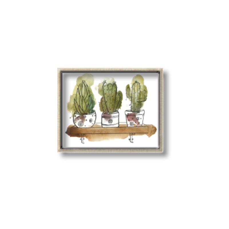 Picture of Splashed Cactus II  _GroupedProduct_Rectangle_Landscape_Canvas_Framed_