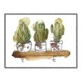 Picture of Splashed Cactus II  _GroupedProduct_Rectangle_Landscape_Canvas_Framed_