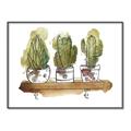 Picture of Splashed Cactus II  _GroupedProduct_Rectangle_Landscape_Canvas_Framed_