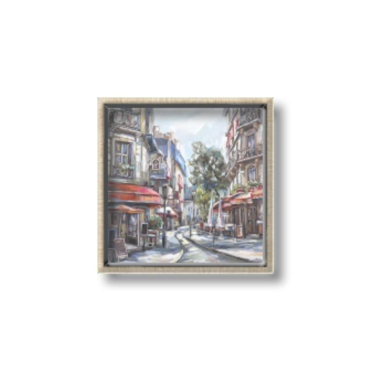 Picture of European Cafe Bar _GroupedProduct_Square_Canvas_Framed_
