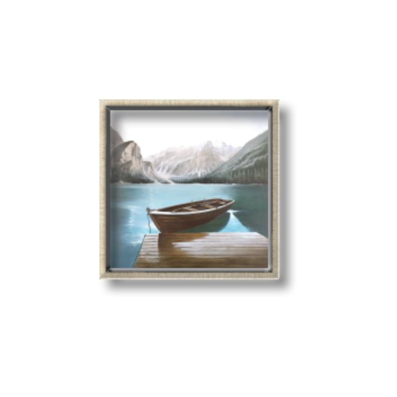 Picture of At the Dock  _GroupedProduct_Square_Canvas_Framed_
