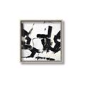 Picture of Black Abstract with Fine Line _GroupedProduct_Square_Canvas_Framed_