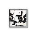 Picture of Black Abstract with Fine Line _GroupedProduct_Square_Canvas_Framed_