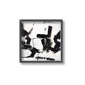 Picture of Black Abstract with Fine Line _GroupedProduct_Square_Canvas_Framed_
