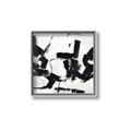 Picture of Black Abstract with Fine Line _GroupedProduct_Square_Canvas_Framed_