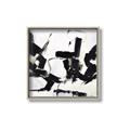 Picture of Black Abstract with Fine Line _GroupedProduct_Square_Canvas_Framed_