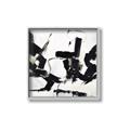 Picture of Black Abstract with Fine Line _GroupedProduct_Square_Canvas_Framed_