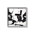 Picture of Black Abstract with Fine Line _GroupedProduct_Square_Canvas_Framed_