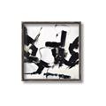 Picture of Black Abstract with Fine Line _GroupedProduct_Square_Canvas_Framed_