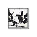 Picture of Black Abstract with Fine Line _GroupedProduct_Square_Canvas_Framed_