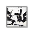 Picture of Black Abstract with Fine Line _GroupedProduct_Square_Canvas_Framed_