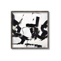 Picture of Black Abstract with Fine Line _GroupedProduct_Square_Canvas_Framed_