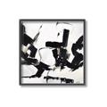 Picture of Black Abstract with Fine Line _GroupedProduct_Square_Canvas_Framed_