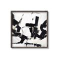 Picture of Black Abstract with Fine Line _GroupedProduct_Square_Canvas_Framed_