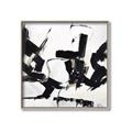Picture of Black Abstract with Fine Line _GroupedProduct_Square_Canvas_Framed_