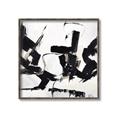 Picture of Black Abstract with Fine Line _GroupedProduct_Square_Canvas_Framed_