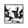 Picture of Black Abstract with Fine Line _GroupedProduct_Square_Canvas_Framed_