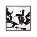 Picture of Black Abstract with Fine Line _GroupedProduct_Square_Canvas_Framed_