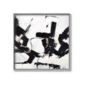 Picture of Black Abstract with Fine Line _GroupedProduct_Square_Canvas_Framed_