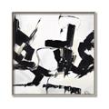 Picture of Black Abstract with Fine Line _GroupedProduct_Square_Canvas_Framed_